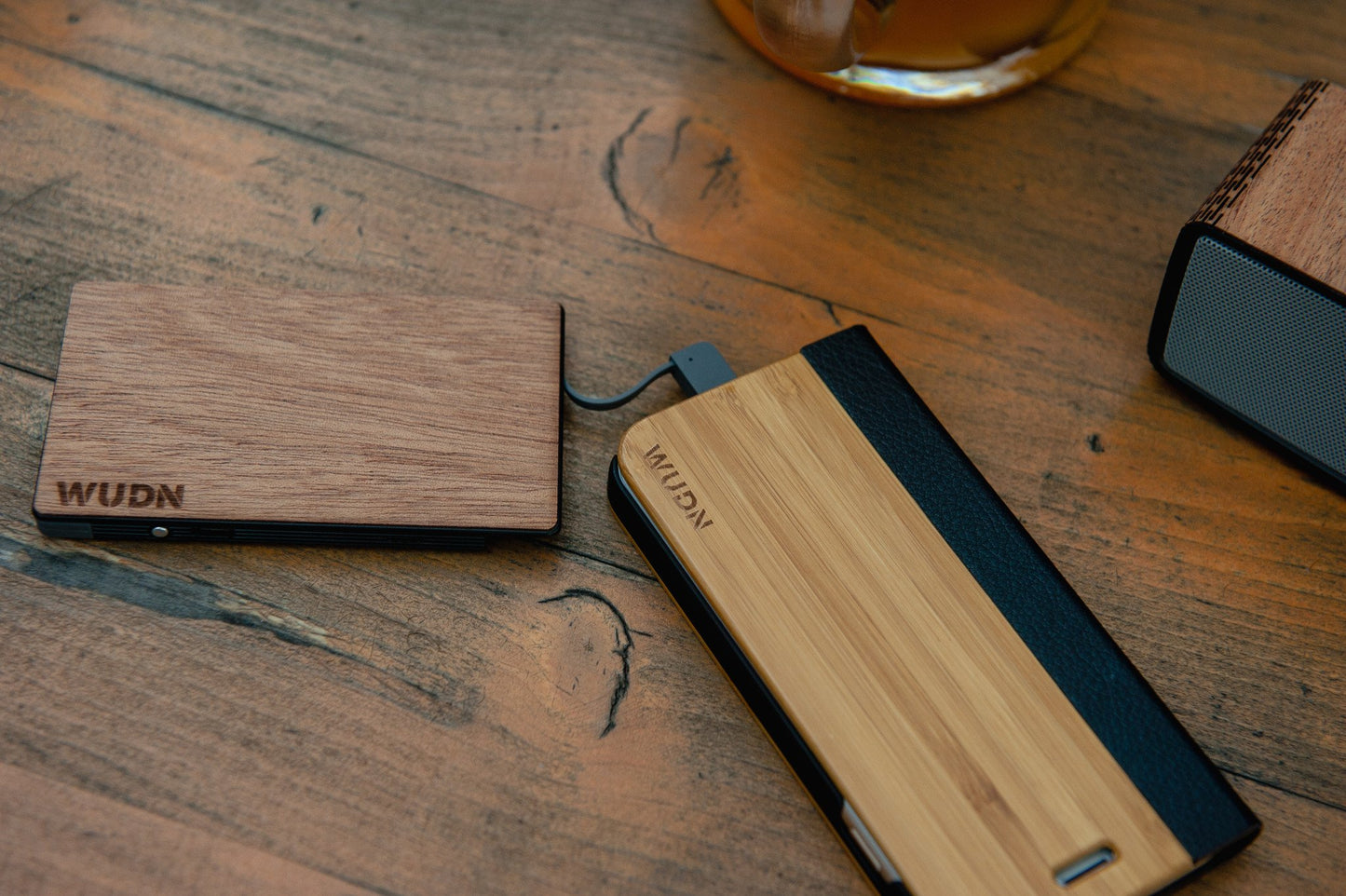 Customizable Slim-Dual Wooden Power Bank