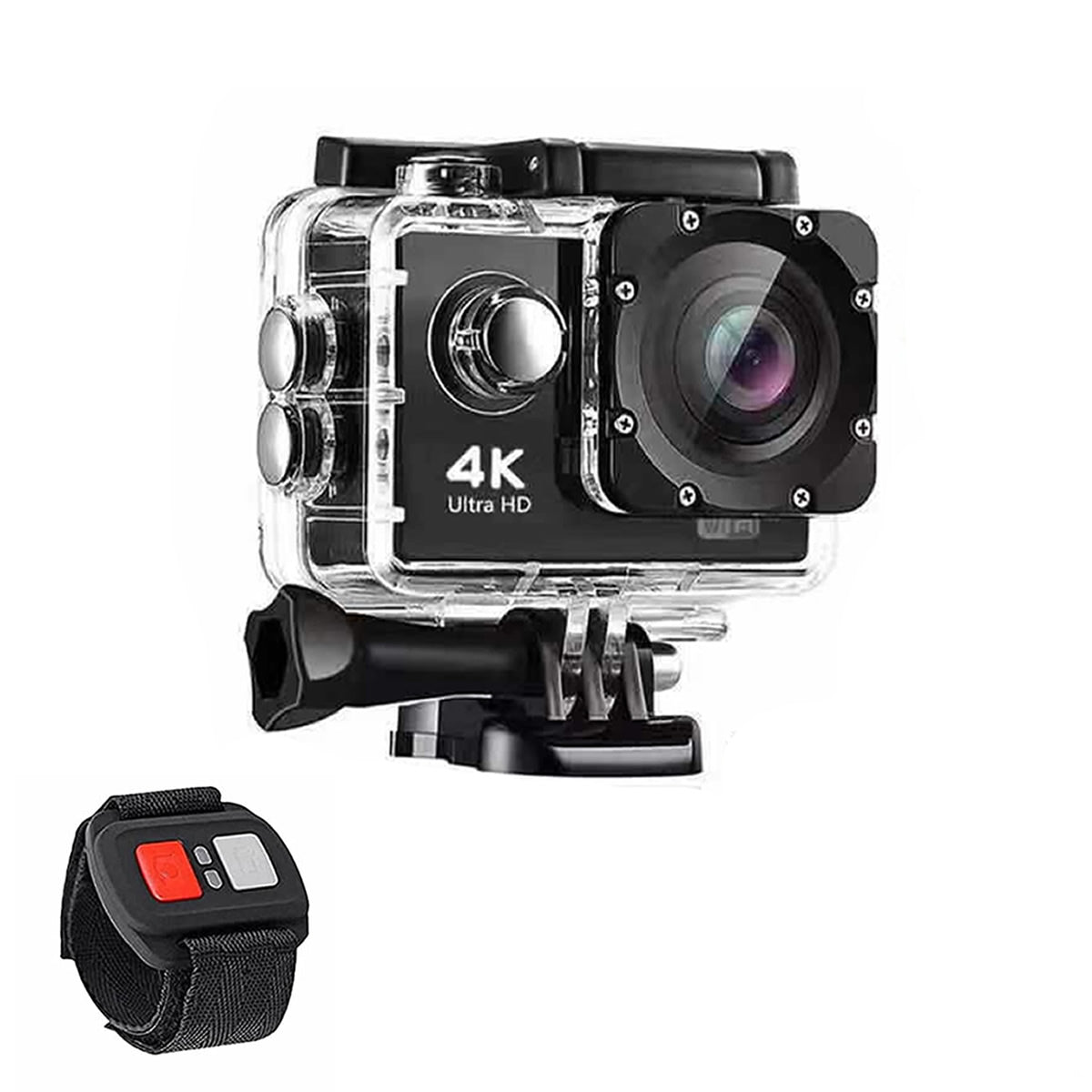 4K Action Pro Waterproof All Digital UHD WiFi Camera + RF Remote And